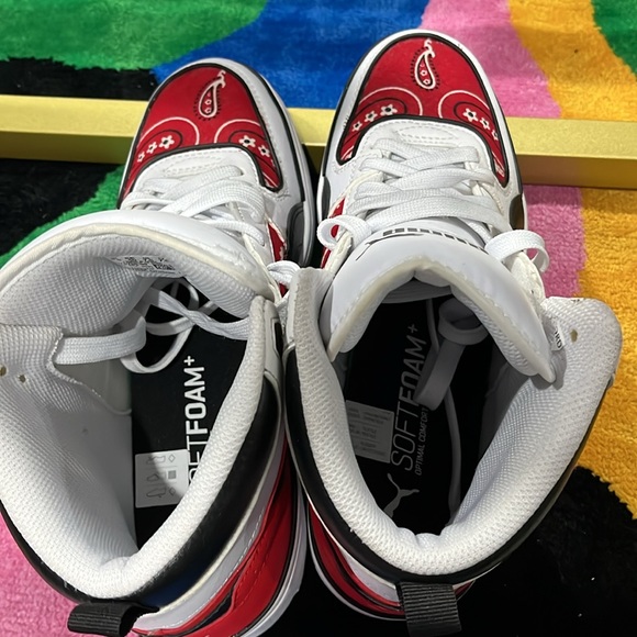 Brand new shoes for sale for men custom made with bandana and black wire - Picture 6 of 7